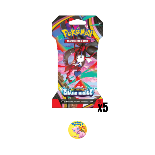 5x Chaos Rising Sleeved Booster Pack